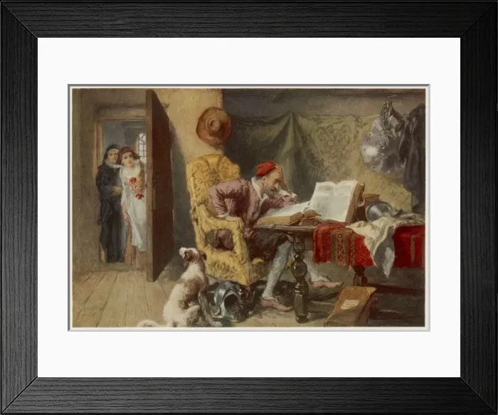 Framed Print : Quixote in his Study Framed Print : Quixote in his Study