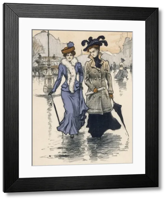 Framed Print : Two Danish Women 1901 Framed Print : Two Danish Women 1901