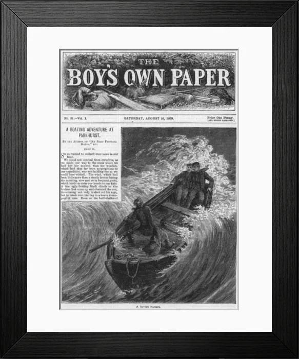 Framed Print : Boating Accident 1879 Framed Print : Boating Accident 1879