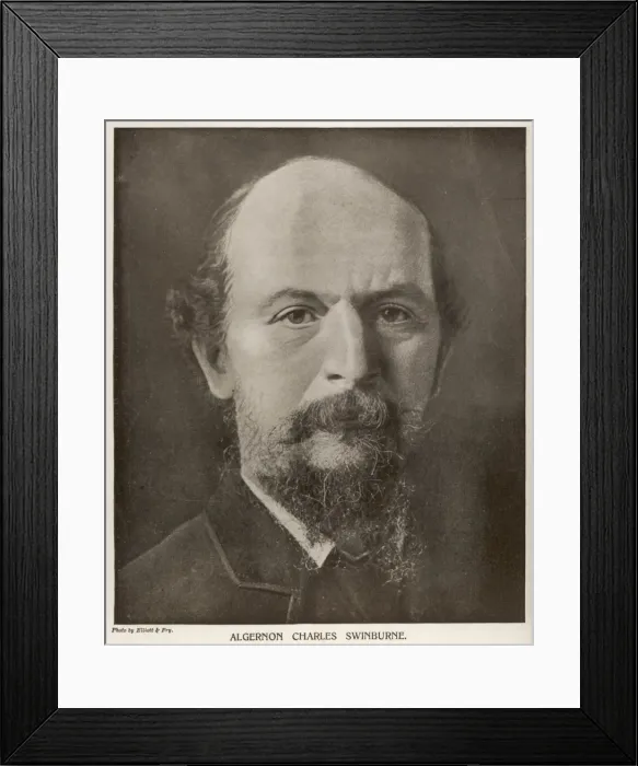Framed Print : Swinburne / Elliott & Fry Framed Print : Swinburne / Elliott & Fry