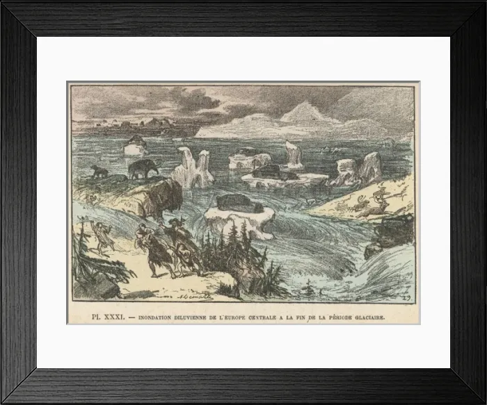 Framed Print : Fleeing Glacial Flood Framed Print : Fleeing Glacial Flood