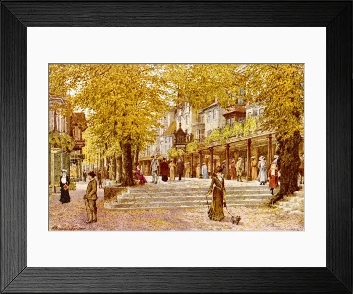 Framed Print : Social / Pantiles Shopping Framed Print : Social / Pantiles Shopping