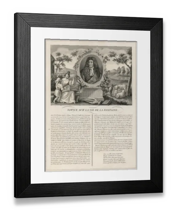 Framed Print : Jean De LA Fontaine Framed Print : Jean De LA Fontaine
