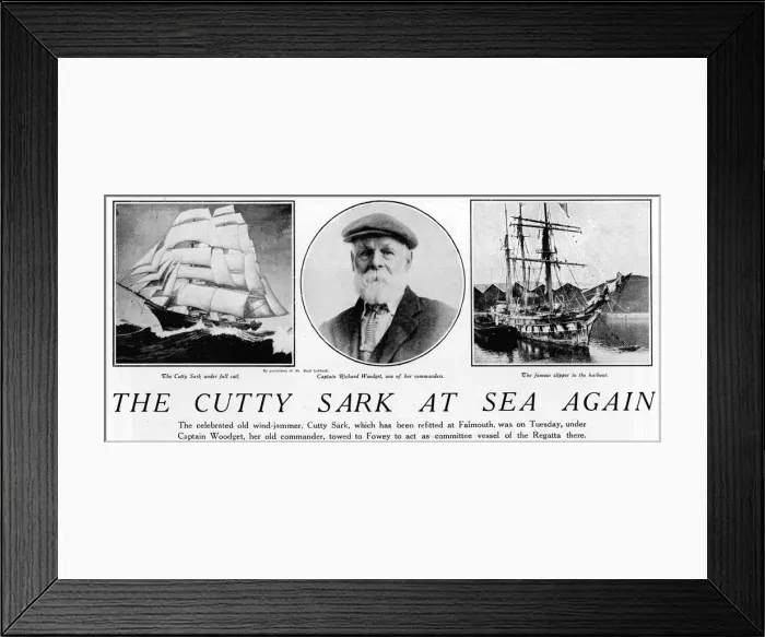 Framed Print : Cutty Sark in 1924 Framed Print : Cutty Sark in 1924
