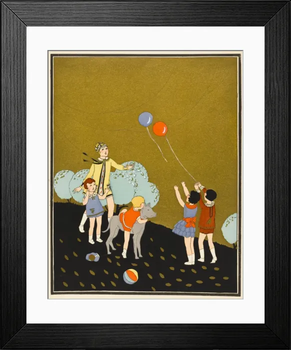 Framed Print : Children Playing in Park Framed Print : Children Playing in Park