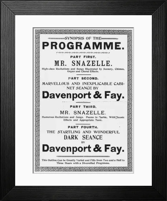 Framed Print : Poster: Davenport Seance Framed Print : Poster: Davenport Seance