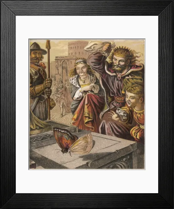 Framed Print : Tom Thumb and Butterfly Framed Print : Tom Thumb and Butterfly