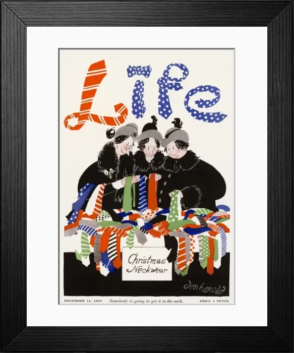 Framed Print : Xmas Shopping / Ties 1924 Framed Print : Xmas Shopping / Ties 1924