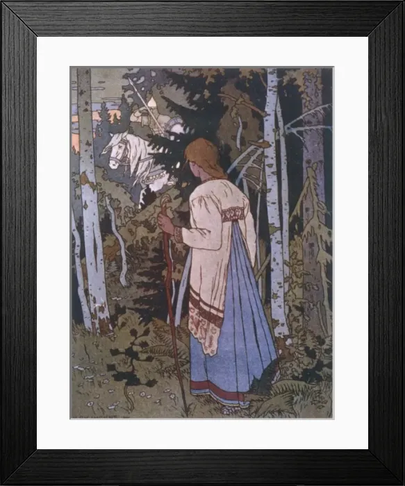 Framed Print : VASILISSA. Vasilissa on her way to visit the Baba Yoga Framed Print : VASILISSA. Vasilissa on her way to visit the Baba Yoga