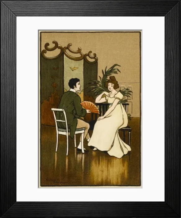 Framed Print : An Intermezzo with Fan Framed Print : An Intermezzo with Fan
