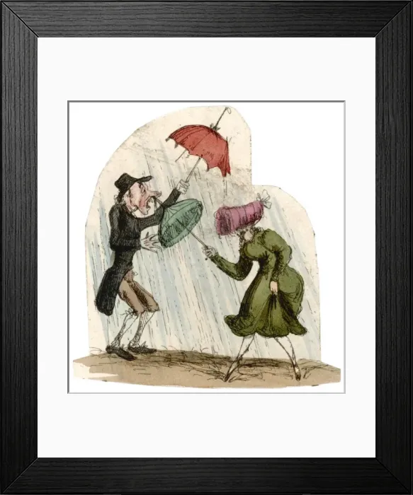 Framed Print : Mishap with an Umbrella Framed Print : Mishap with an Umbrella