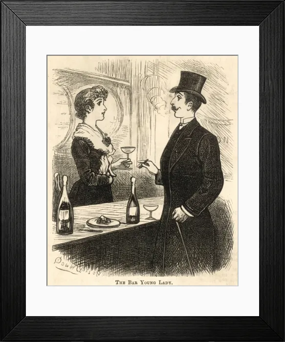Framed Print : Bar Lady and Customer Framed Print : Bar Lady and Customer