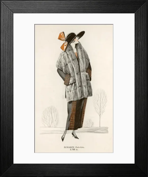 Framed Print : Petit-Gris Scarf 1922 Framed Print : Petit-Gris Scarf 1922