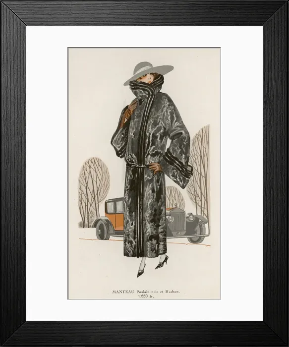 Framed Print : Foal Fur Coat 1922 Framed Print : Foal Fur Coat 1922