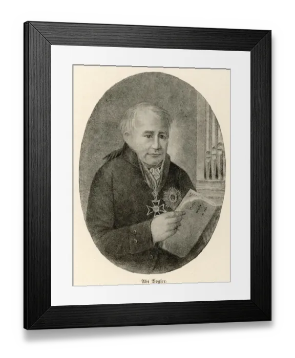 Framed Print : Heorg Joseph Vogler Framed Print : Heorg Joseph Vogler