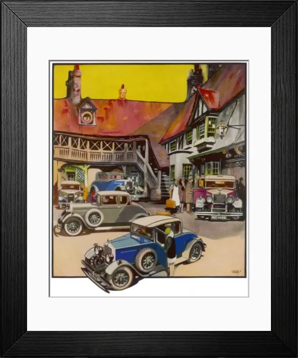 Framed Print : Motoring Scene 1930 Framed Print : Motoring Scene 1930