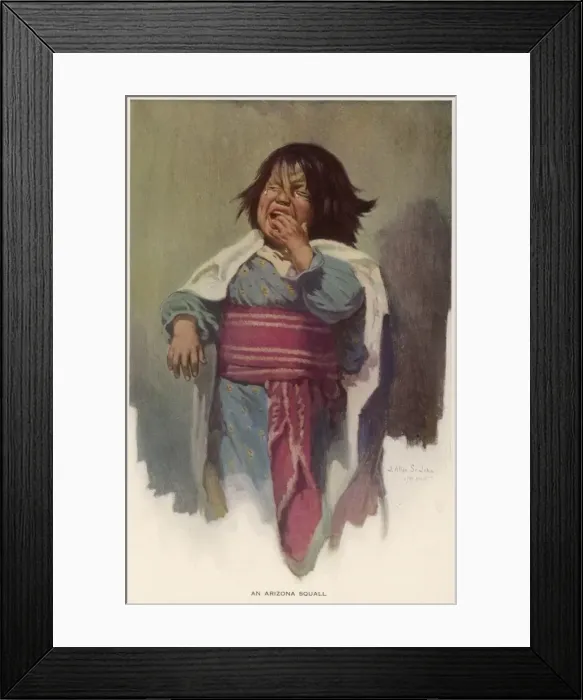 Framed Print : Racial / Pueblo Child 1908 Framed Print : Racial / Pueblo Child 1908