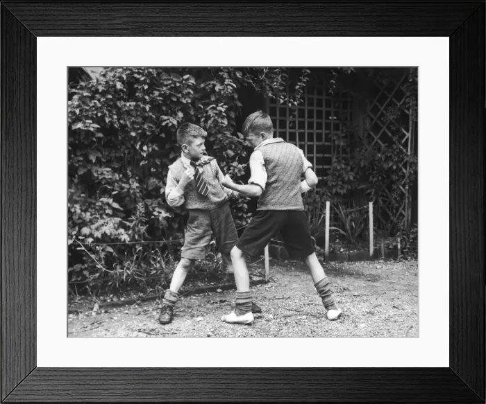 Framed Print : Boys at Start of Fight Framed Print : Boys at Start of Fight