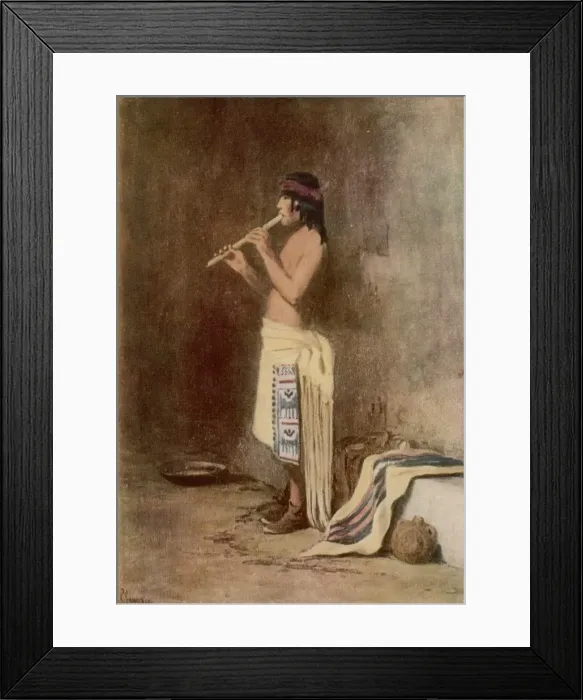 Framed Print : Hopi Flute Boy Framed Print : Hopi Flute Boy
