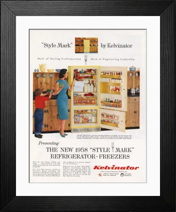 Framed Print : Refrigerator Advert Framed Print : Refrigerator Advert