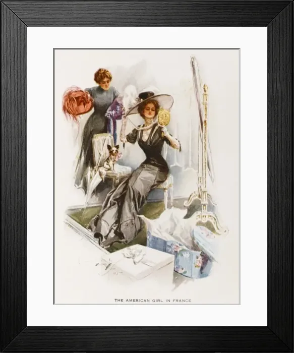 Framed Print : American Girl French Hat Framed Print : American Girl French Hat