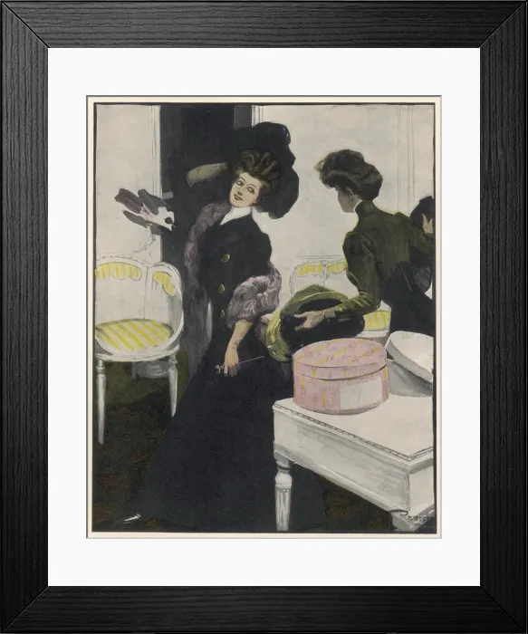 Framed Print : MILLINER / 1908 Framed Print : MILLINER / 1908