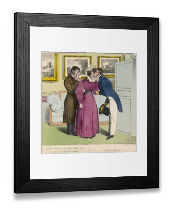 Framed Print : A Parting Kiss C1840 Framed Print : A Parting Kiss C1840
