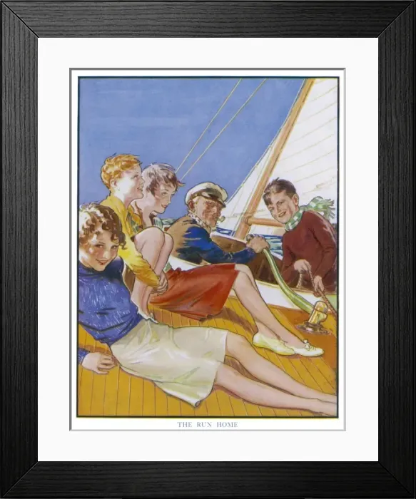 Framed Print : Children / Sailing Boat Framed Print : Children / Sailing Boat