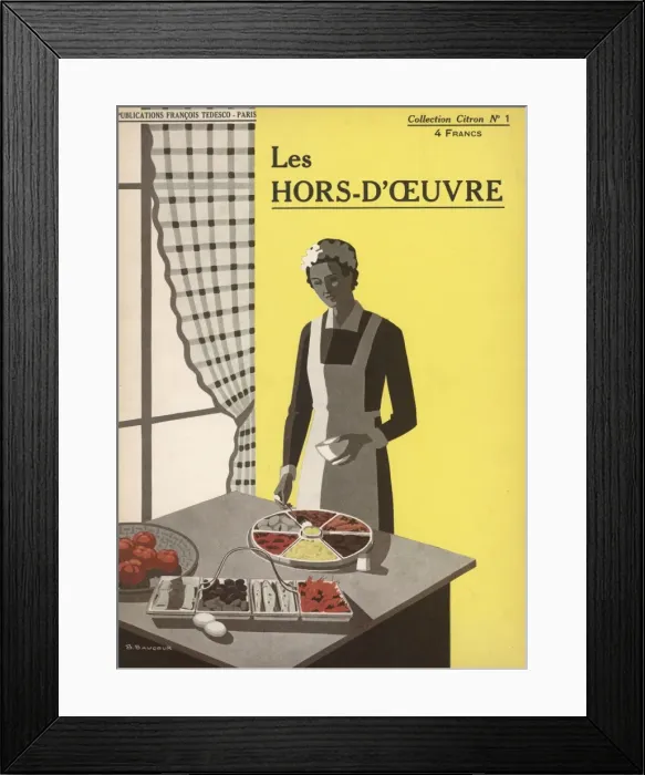 Framed Print : Preparing Hors D oeuvre
