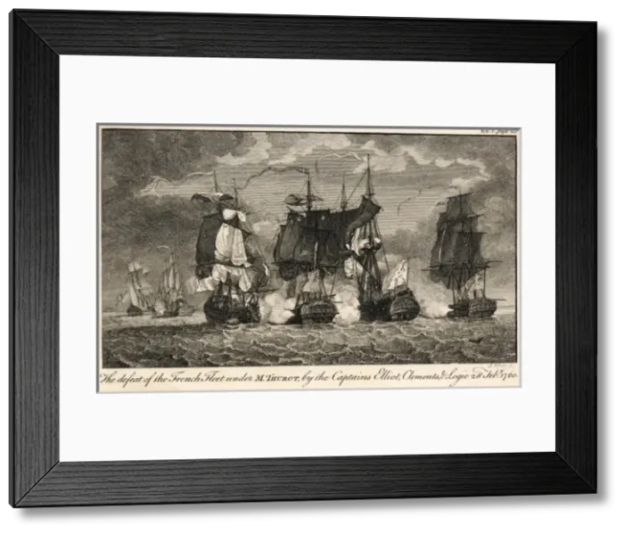 Framed Print : Naval Battle 1760 Framed Print : Naval Battle 1760