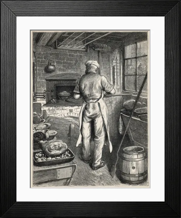 Framed Print : Baking Sunday Dinner Framed Print : Baking Sunday Dinner