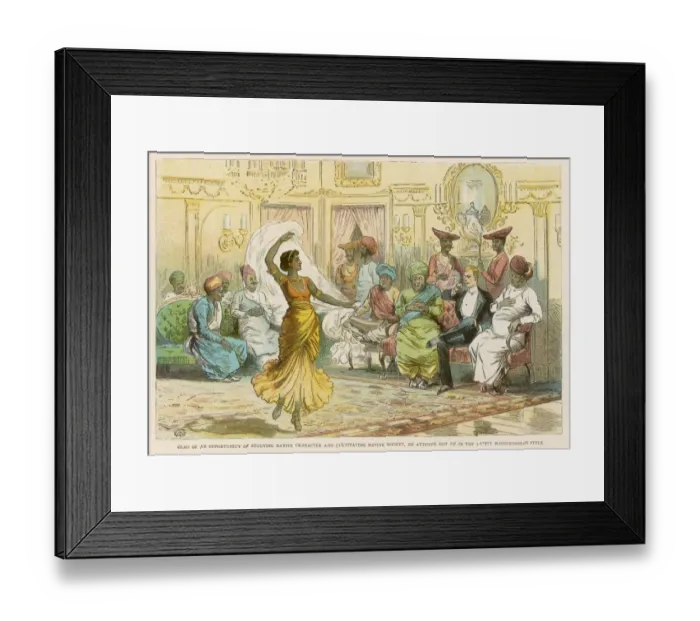Framed Print : Dancer & Bombay Staff Framed Print : Dancer & Bombay Staff
