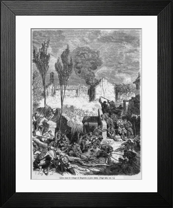 Framed Print : Battle of Magenta - 5 Framed Print : Battle of Magenta - 5