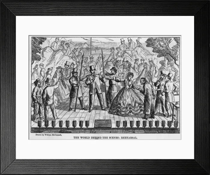 Framed Print : Rehearsing in 1863 Framed Print : Rehearsing in 1863