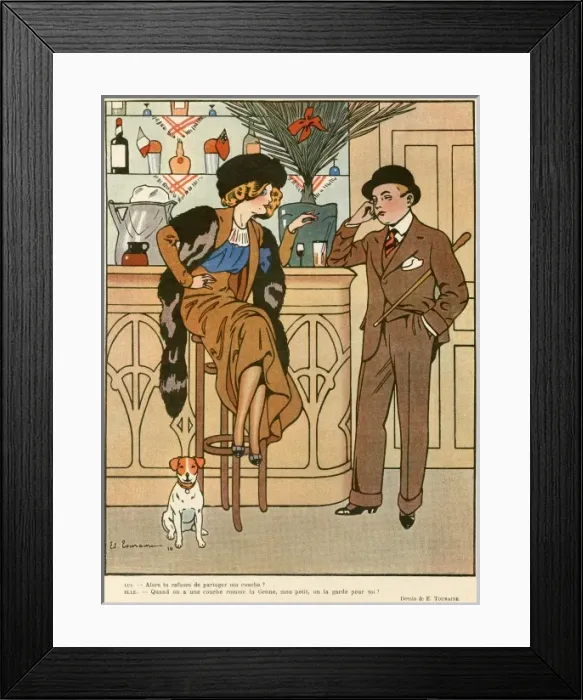 Framed Print : Fur Stole 1910 Framed Print : Fur Stole 1910