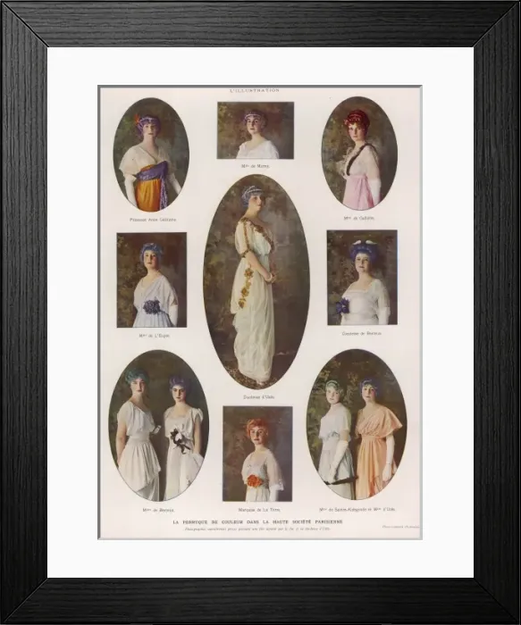 Framed Print : Coloured Wigs 1914 Framed Print : Coloured Wigs 1914