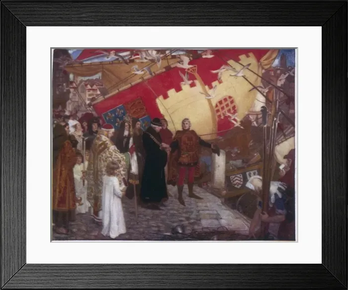 Framed Print : Cabot Sails from Bristol Framed Print : Cabot Sails from Bristol