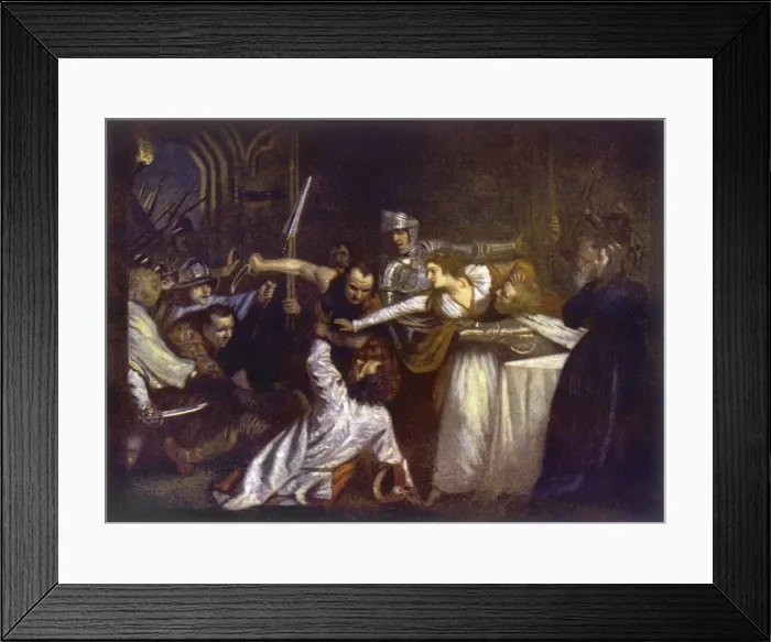 Framed Print : Murder of Rizzio 1566 Framed Print : Murder of Rizzio 1566