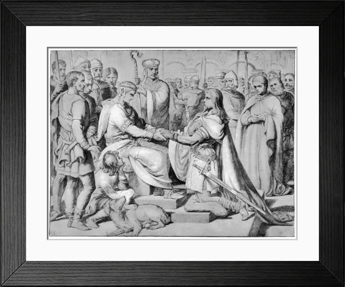 Framed Print : Hereward Surrenders Framed Print : Hereward Surrenders