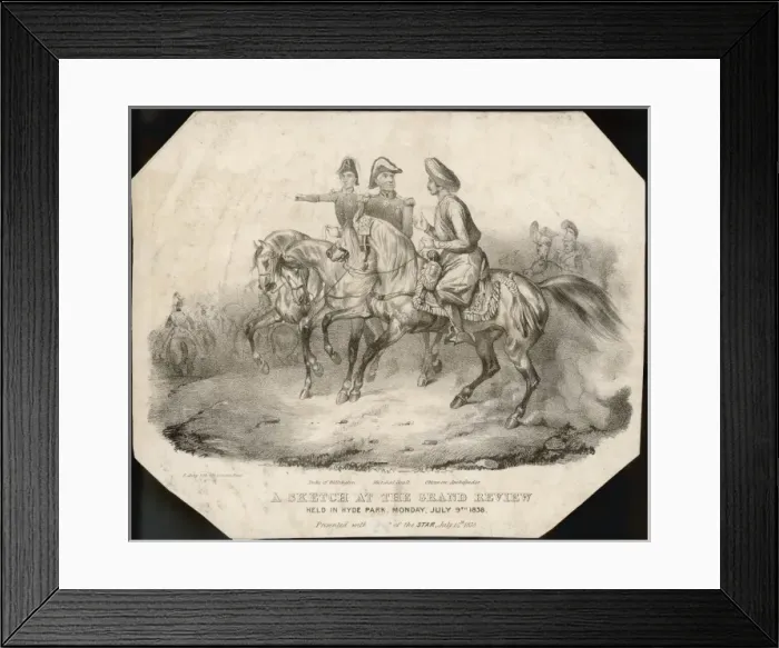 Framed Print : Hyde Park Review 1838 Framed Print : Hyde Park Review 1838