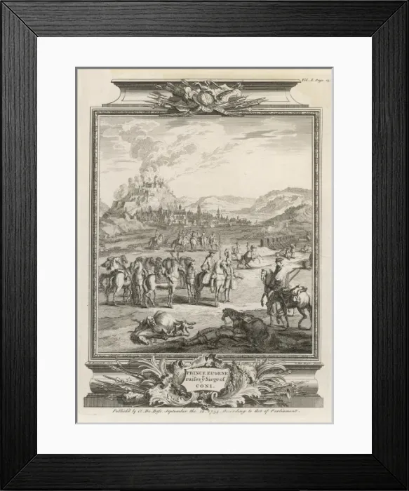 Framed Print : Siege of Cuneo 1691 Framed Print : Siege of Cuneo 1691