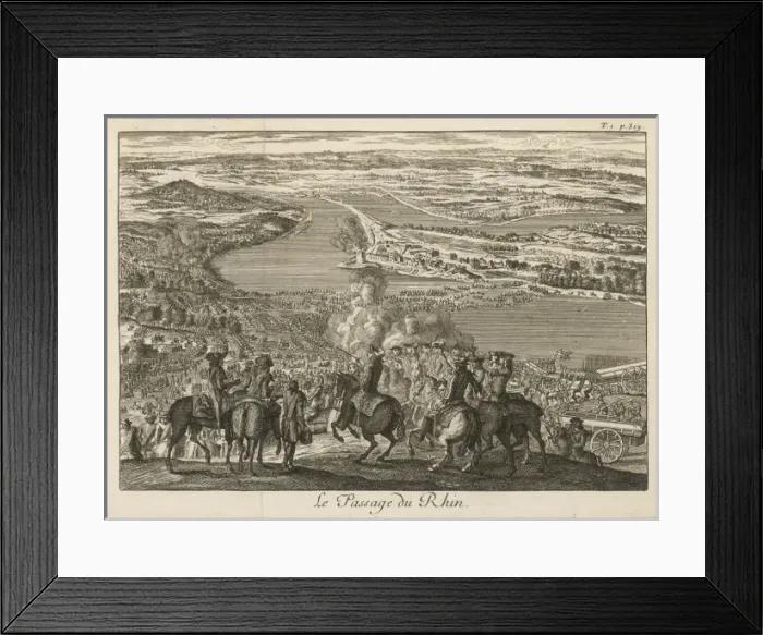 Framed Print : Louis XIV Crosses Rhine Framed Print : Louis XIV Crosses Rhine