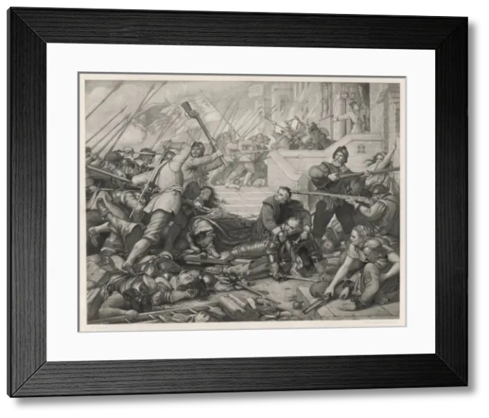 Framed Print : Basing House Besieged Framed Print : Basing House Besieged