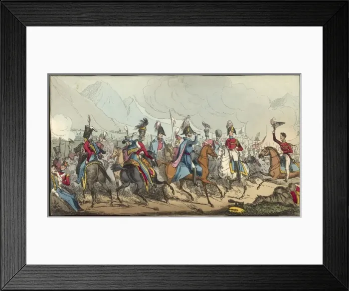 Framed Print : Officers in a Battle Framed Print : Officers in a Battle