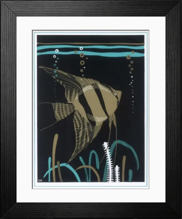Framed Print : Angel Fish Illustration Framed Print : Angel Fish Illustration