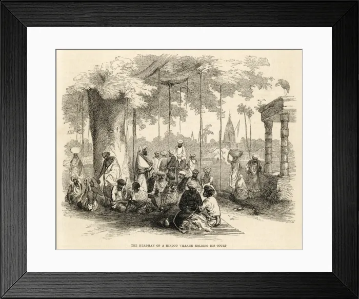 Framed Print : Indian Village Court Framed Print : Indian Village Court