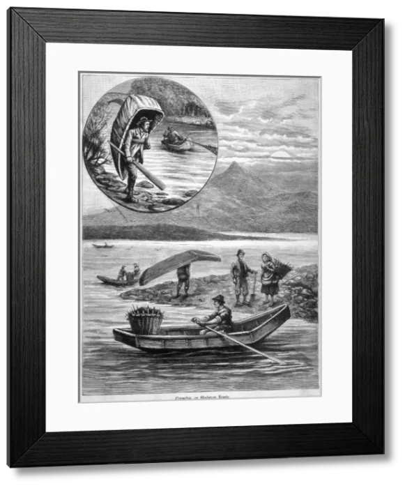 Framed Print : Coracles / Curragh Boats Framed Print : Coracles / Curragh Boats