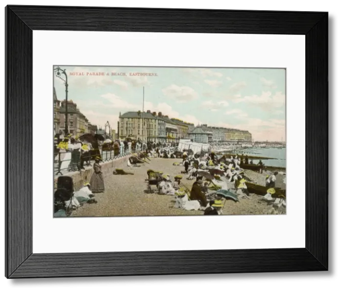 Framed Print : Eastbourne / Beach C1905 Framed Print : Eastbourne / Beach C1905
