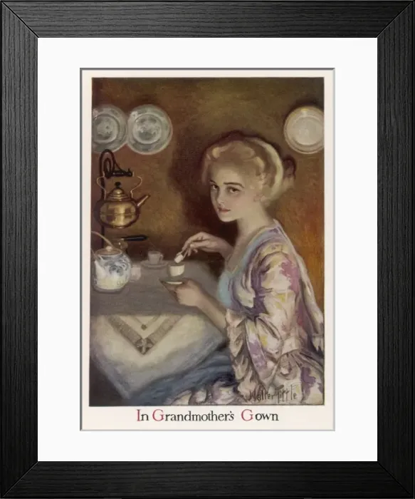 Framed Print : Female Type / Girl & Tea Framed Print : Female Type / Girl & Tea