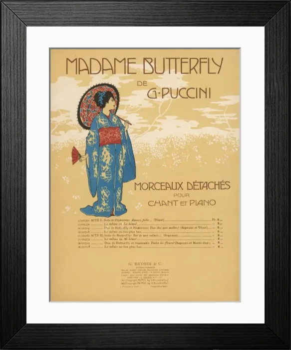 Framed Print : Puccini Butterfly Arrang Framed Print : Puccini Butterfly Arrang